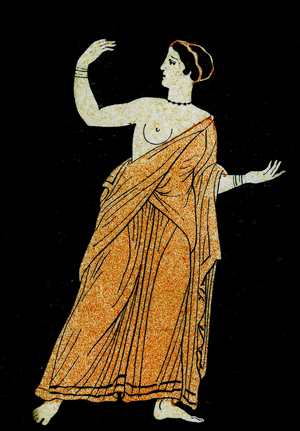 Theagene's wife, Illustration from Notor's Lysistrata,  1898 (litho)
