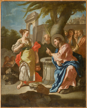 Jesus and the Samaritan woman, second half of the 18th century (oil on canvas)