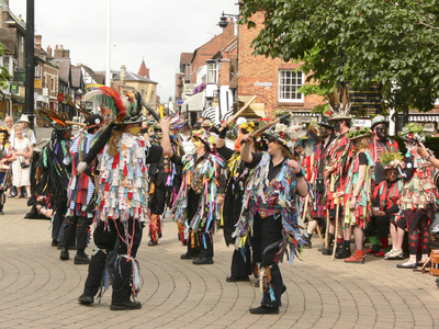 England. Warwickshire. Stratford-On-Avon. Traditonal English Dance, Morris Dancing.