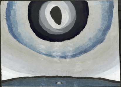 Silver Sun, 1929 (oil, metallic paint, and wax on canvas)