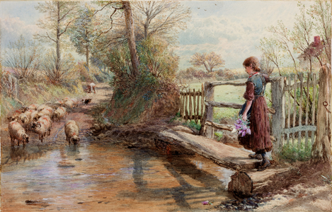 View in Surrey, about 1863-1890 (Watercolour and gouache)