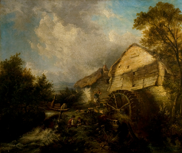 Holy Street Mill, Chagford, Devon (oil on canvas)