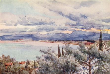 View from Mustapha, Algiers (colour litho)