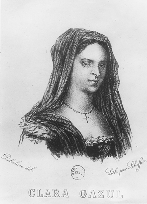 Portrait of Clara Gazul (lithograph)