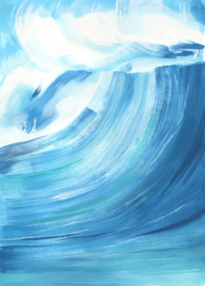 North Pacific Sea, 2018 (oil on paper)