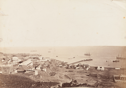 Aden Harbour, c.1885 (b/w photo)