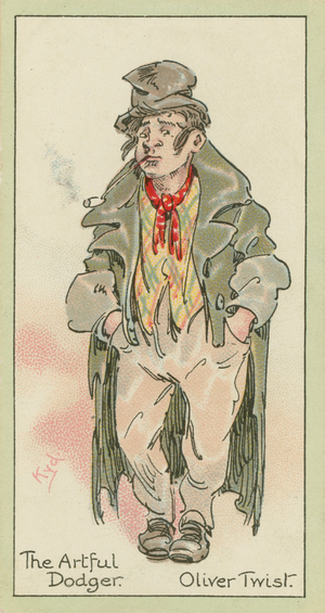Artful Dodger, Oliver Twist (colour litho)