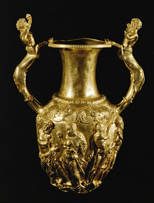 Gold amphora-rhyton with centaur handles