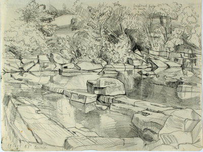 Swale, 19th Sept 1955 (pencil on paper)