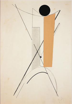 Proun II, 1923 (litho & collage on illustration board)