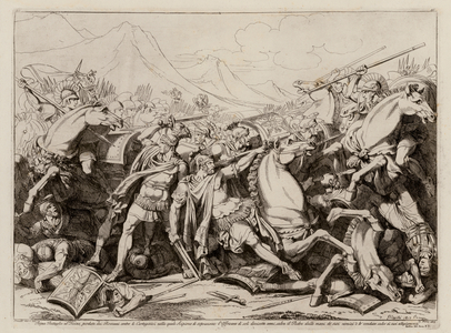 Battle of Ticinus, 218 BC (etching)