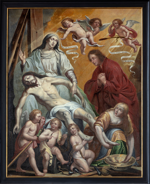 Painting, Pietà, Flemish school, 17th century