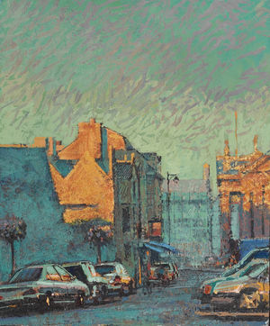 Broad Street in Evening Sun, 2003 (oil on copper)