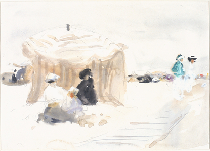The Bathing Tent (pencil & watercolour on paper)