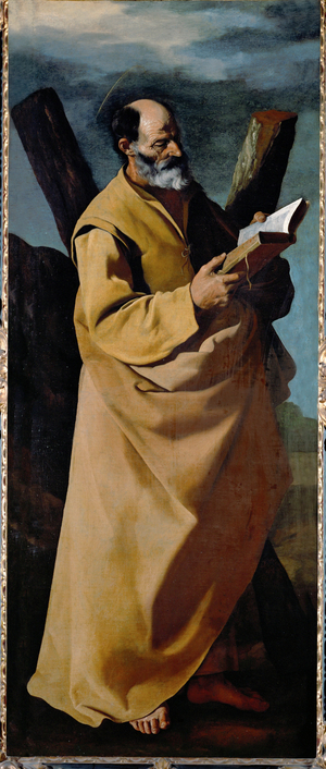 The apostle Saint Andrew (oil on canvas)
