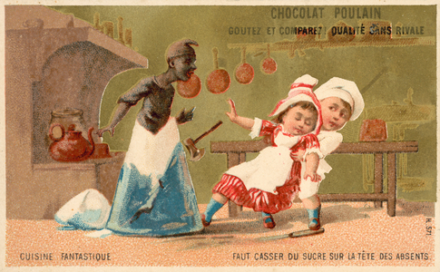 Fantastic cuisine: must break sugar over the heads on the absentees (chromolitho)