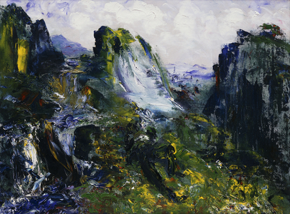 Sleep Beside Falling Water, (oil on canvas)