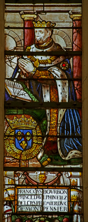 Window depicting Francois de Bourbon (stained glass)