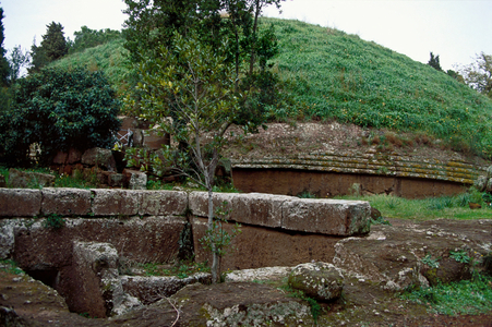 Etruscan necropolis near Cerveteri, Italy (photo)