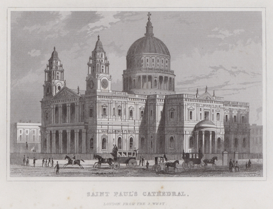 Saint Paul's Cathedral, London, from the South West (engraving)