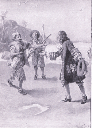 Threw his arms abroad and came forward to embrace me (litho)
