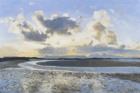 Evening Clouds, Eigg & Rum, 2015 (oil on canvas)