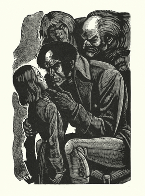 Illustration for Wuthering Heights by Emily Bronte (engraving)