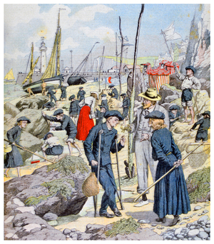 Children at the coast during school holidays, 1903