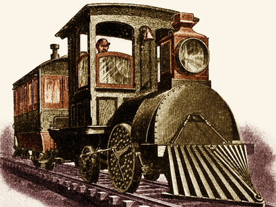 Electric locomotive by Edison, 1880