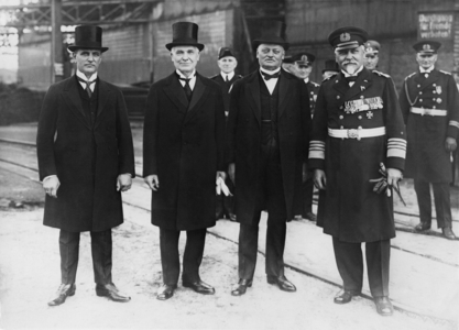 Rudolf Blohm, Jacob Gould Schurmann, Phillip Heinecken and Hans Zenker, 1928 (b/w photo)