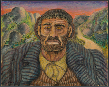 Portrait of a man (mixed media)
