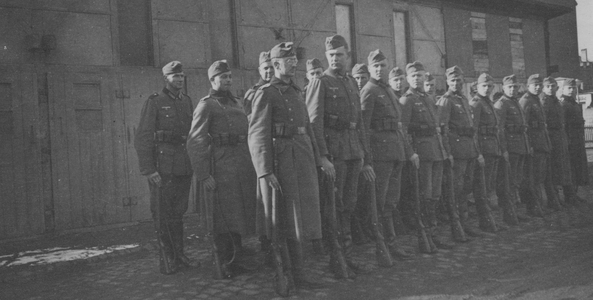 Soldiers On Parade, 1942 (b/w photo)