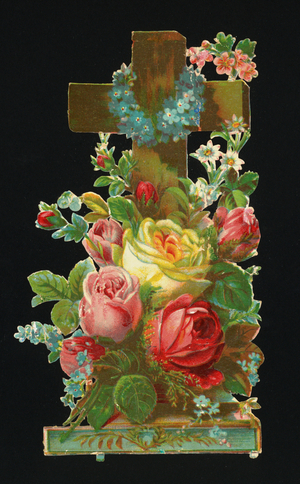 Victorian scraps: Holy cross (chromolitho)
