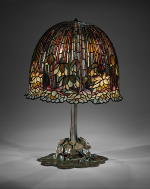 Lamp, 1904-15 (leaded favrile glass and bronze)