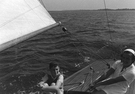A summer day at the Baltic Sea, Germany 1930s (b/w photo)