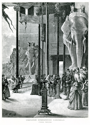 Entrance to the International Exposition of Amsterdam, 1883 (engraving)