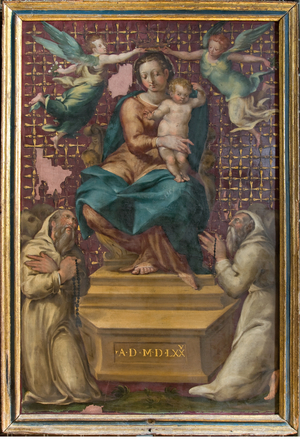 Coronation of Our Lady, 1575 (oil on silk)