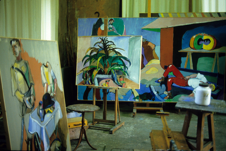 Workshop studio of Jean Helion (1904-1987) french painter in may 1985 (photo)