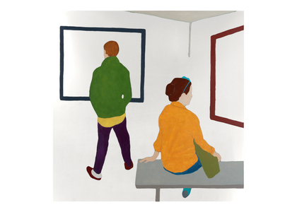 The Connoisseurs, 2016 (oil on mirrored steel)