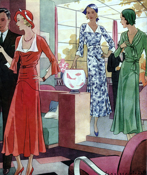 Womens Fashion Magazine Plate, USA, 1930s