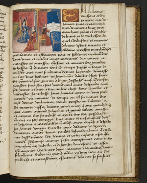 MS Hunter 252 197r Page from 'Cent Nouvelles Nouvelles, c.1461-62 (vellum)