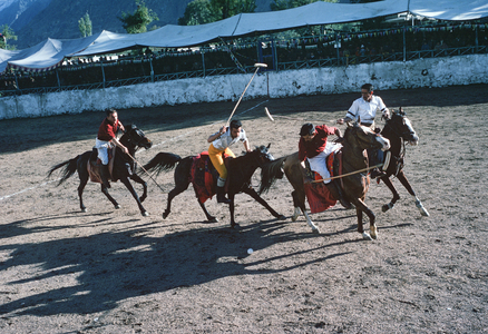 Polo game at the Aga Khan Shani Polo Stadium, Gilgit, Gilgit-Baltistan Administrative Area, Pakistan (photo)