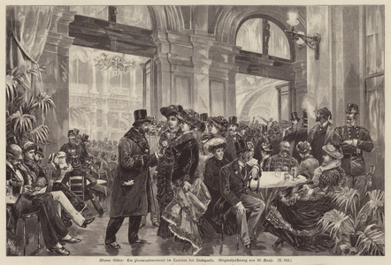 Promenade concert in the Kursalon in the Stadtpark, Vienna, Austria (engraving)