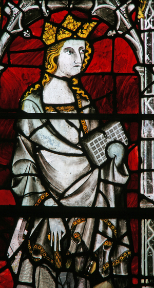Window Ew depicting St Catherine (stained glass)