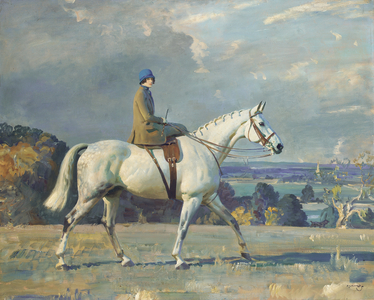 Beryl Riley-Smith on Snowflake, 1925 (oil on canvas)