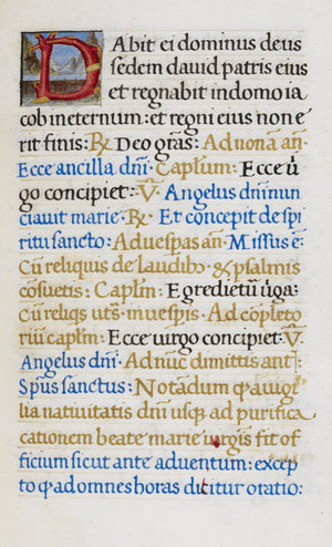 Text page with initial 'D'