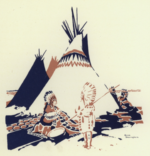 So they drew lots to see who should seek him in the forest (colour litho)