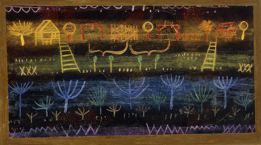Garden on the Level; Garten in der Ebene, 1925 (oil on paper laid on board)
