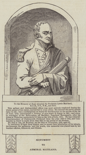 Monument to Admiral Maitland (engraving)