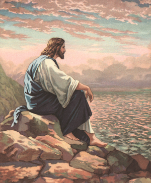 Christ by the Sea, 1929 (chromolithograph)